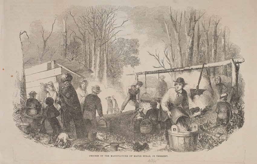 Process of the Manufacture of Maple Sugar in Vermont, Gleason’s Pictoral, 1852